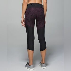 NWT Lululemon Pace Pusher Crop, Luxtreme
Star Crushed Black Cherry Black / Black